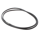 3mm Black Rubber Cord Necklace with Stainless Steel Closure - 24 Inch H2U3
