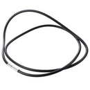25.5 Inch 3MM Rubber Neck Cord Necklace with Stainless Steel Closure - BlackM8U2