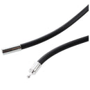 25.5 Inch 3MM Rubber Neck Cord Necklace with Stainless Steel Closure - BlackM8U2