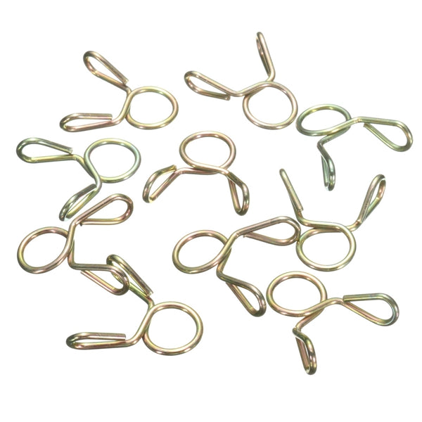 10pcs 8mm Fuel Line Hose Tubing Spring Clips Clamps For Motorcycle ATV Scooter