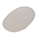 Beige Oval Bath Shower Face Loofah Scrubber Exfoliator Sponge Pad K1V9
