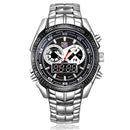 TVG 468 Men Luxury Steel Band Date Luminous Display Fashion Sport Dual Disaplay Digital Watch