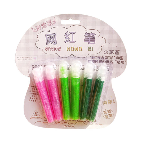 1768 Cherry Blossom Pen Bright Crystal Color Pen Pink Girl Fluorescent Pen Creative Stereo DIY Hand Painting Colored Marker