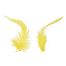 50pcs Cock feathers shades 3 - 4 inch - yellow N9T8