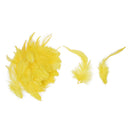 50pcs Cock feathers shades 3 - 4 inch - yellow N9T8