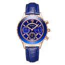 RUIMAS 592 Fashion Women Watch Waterproof Chronograph Leather Strap Light Luxury Quartz Watch