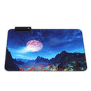 The Snow Mountain USB Wired RGB Colorful Backlit LED Mouse Pad for Gaming Mouse E-Sport