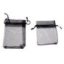 50 3X4in Organza Jewelry Gifts Pouches Black for Wedding Favor