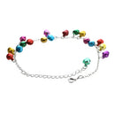 Metal Multicolor Bells Charms Chain Link Anklet Ankle Bracelet I6K7