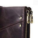 Men RFID Blocking Genuine Leather Wallet Clip Zip Short Purse Coins Card Holder Bag