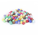 Lot of 100 plastic acrylic beads colored with strass glitter 8mm D8C4