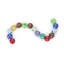 Lot of 100 plastic acrylic beads colored with strass glitter 8mm D8C4