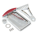Motorcycle License Plate LED Tail Light Vertical Side with Mount Bracket For Harley