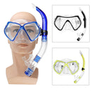 Diving Mask Scuba Snorkel Goggles Face Glasses With Breath Tube Set For Adult