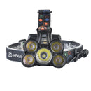 XANES 2503 1700 Lumens Cycling Headlamps 4 Switch Modes 5x T6 Light Three Focusing Methods Light