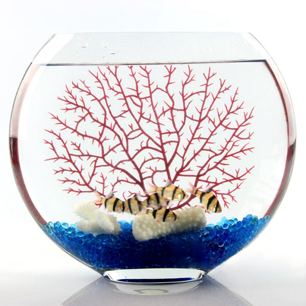 Aquarium Artificial Red Coral Underwater Plants Ornament Decorating H6U8