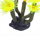 Artificial Faked Sea Anemone Coral Aquarium Ornament Decoration (Yellow)