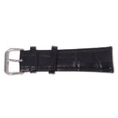 Fashion Black Crocodile Pattern Leather Band 24 mm Leather Bracelet Watch A1I3