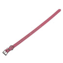 Pink PU Dog Pet Pitbull Rhinestone Stud Rivets Neck Collar Strap M