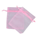 60 x Organza Bag Wedding Jewelry Yarn Bag 120 x 100 mm - Pink H6S9