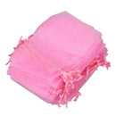 60 x Organza Bag Wedding Jewelry Yarn Bag 120 x 100 mm - Pink H6S9