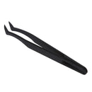 Curved Tip Plastic Black Anti-static Tweezers Repair Tool J3O5