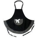 Hanerdun Womens Apron Ladies Cute Apron Fancy Maid Set Apron, Black Bowk C1H5
