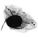 Ladies Hairspray Decoration Net Yarn Punk Burlesque Mini Hat Black X4M3