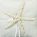 Wedding Ring Pillow Cushion Bearer Starfish Decorated 20 x 20cm---Ivory