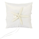 Wedding Ring Pillow Cushion Bearer Starfish Decorated 20 x 20cm---Ivory