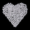 200 Pieces White Round Numbers Spacers Beads 7 mm W5U6