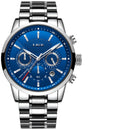 LIGE 9866 Chronograph Full Steel Band Men Wrist Watch Luminous Display Quartz Watch