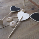 Wooden heart-shaped board with base Q1I8