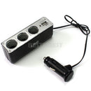 Auto Car Cigarette Lighter 3 Way Convertor Splitter Adapter Outlet 12V  JPT