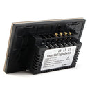 AC 110V-240V 120-type 1 Way 3 Gang Crystal Glass Remote Panel Touch LED Light Sensor Switch