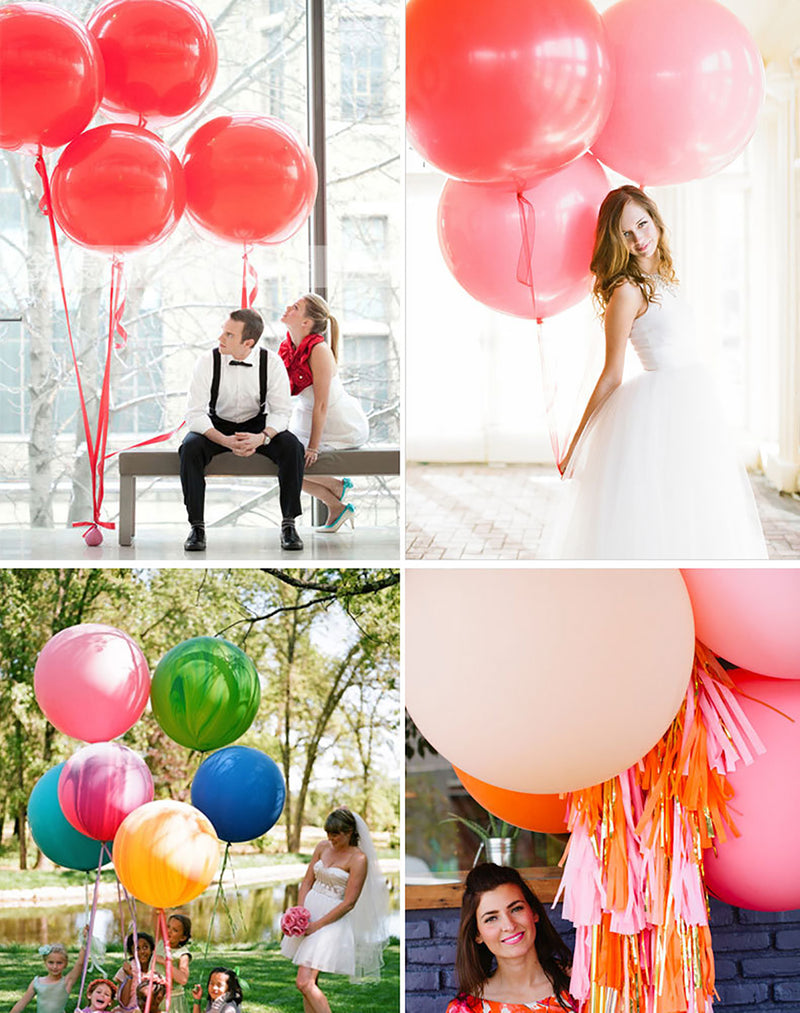 6Pcs Latex Balloon Circular Birthday Wedding Birthday Baby Shower Party Decorations