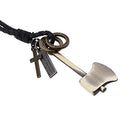 Metal PU Pendant Necklace Braided M7H7