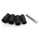 Drillpro 5 Piece Twist Socket Set Lug Bolt Nut Remover Extractor Tool 17MM to 22MM Metric Bolt and Lug Nut Extractor Socket Wrench Tools
