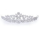 Bridal Wedding Crystal Necklace Earring Set + Floral Crown Headband Bridal VL7Z8