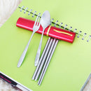 3 PCS Camping Cutlery with Fork, Spoon and Chopsticks, Stainless Steel M4U9
