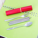 3 PCS Camping Cutlery with Fork, Spoon and Chopsticks, Stainless Steel