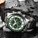 MINI FOCUS 0237G Fashion Business Men Watch Multi-function Waterproof Stainless Steel Strap Quartz Watch