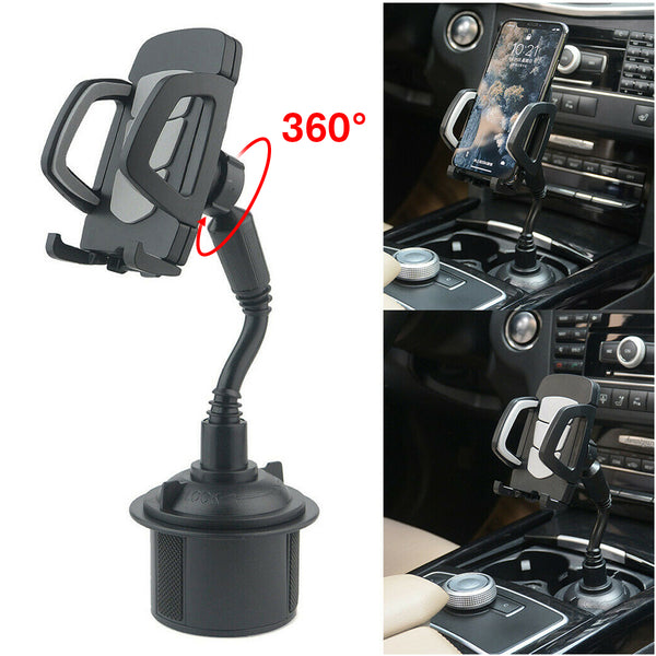 Universal 360 Adjustable Car Mount Gooseneck Cup Car Phone Holder Cradle For Cell Phone