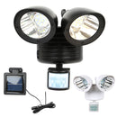 22 LED Solar Powered Double Head Motion Sensor White Light Wall Lamp Outdoor Security Flood Light