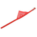 Collar PU Leather Cotton Bandana Red For Dog E1Z5