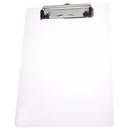 Clipboard Plate Door Translucent Block clip for Paper A5 Office C1Q7