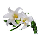 Artificial Flower Plastic Fabric Lily Deco for House Office white T7M4