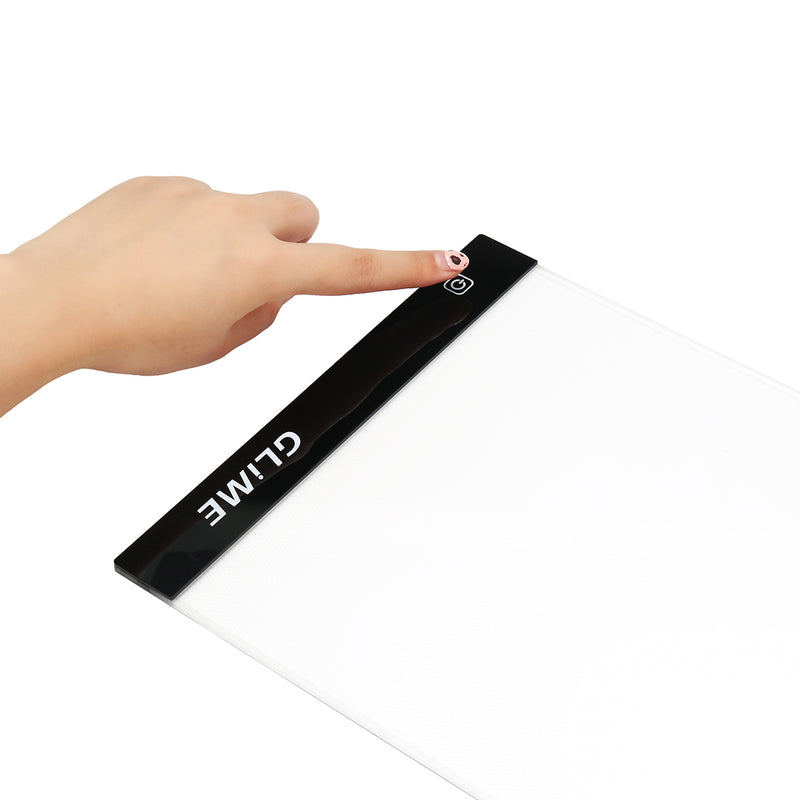 GLIME LED A4 Light Box Tracing Tattoo Board Ultra-Thin Display Light Pad Brightness Adjustable Drawing Board Stencil for Artist Diamond Art Sketch Power by USB
