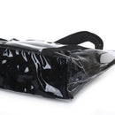 Set 2PCS Women's Handbag Tote Shoulder Bag Transparent PVC Black Fashion B2U5