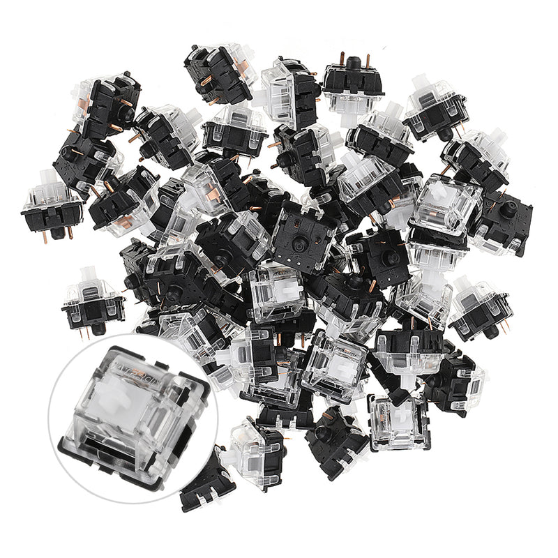 120PCS Pack 3Pin Gateron White Switch Keyboard Switch for Mechanical Gaming Keyboard